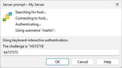Authentication Progress :: WinSCP