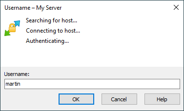 host does not exist in winscp using vpn