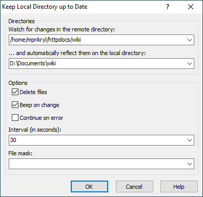 ftp error listing directory winscp