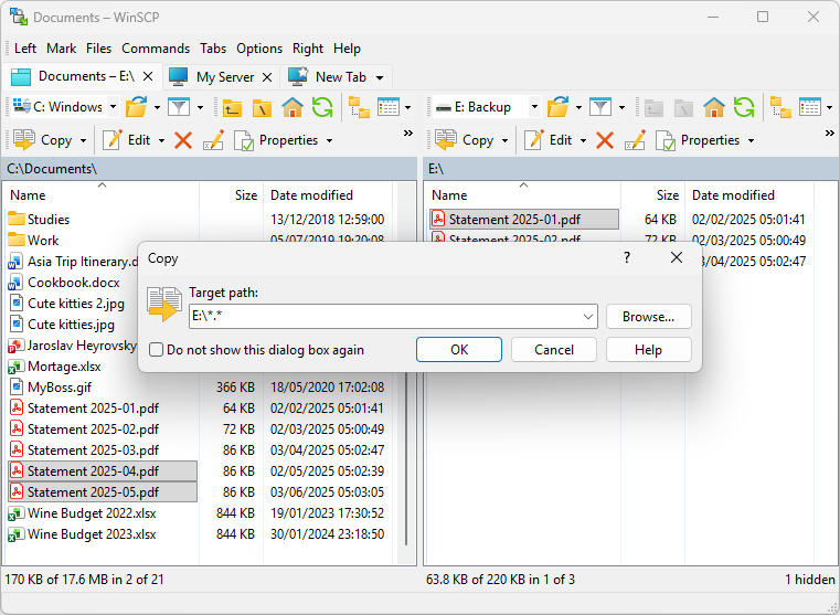Managing Local Files :: WinSCP