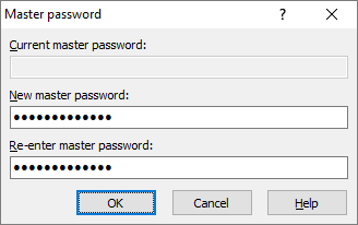 Master Password Setting Dialog :: WinSCP