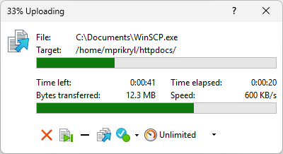 Progress Window :: WinSCP